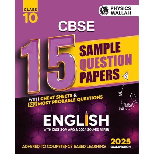PW CBSE | Class 10 | 15 Sample Question Papers English For Board Exam 2025 [Paperback] PW