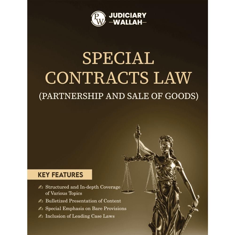 PW Judiciary Special Contracts Law | Complete Guide For Judicial Service Exam Prep | Case Laws, Legal Maxim, InDepth Coverage o