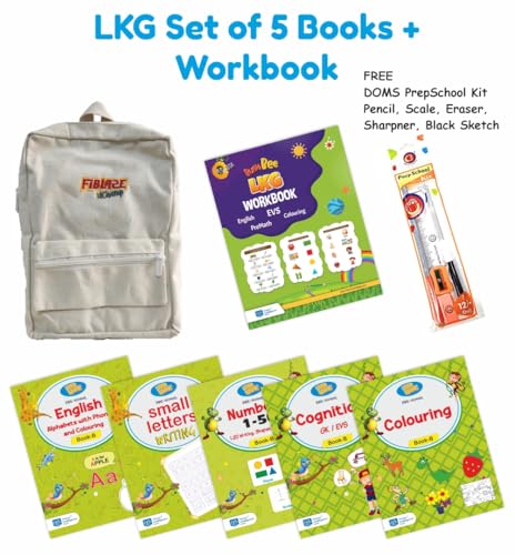Kinder Series LKG books for kids CBSE 244 pages + LKG Activity Worksheets 120 pages (Alphabets, Writing, Maths, GK or EVS, Colou