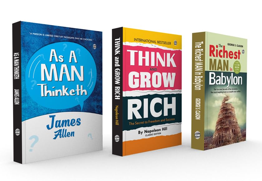 Combo of 3 Classic English Novel  Think & Grow Rich, The Richest Man In Babylon and As A Man Thinketh (Paperback) : Motivation
