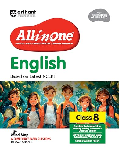 (OLD EDITION) Arihant All in One English Class 8 for CBSE Exam 2025