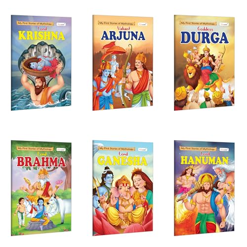 My First Mythology Story : Arjun, Brahma, Durga, Ganesha, Hanuman and Krishna Interactive learning books for toddlers, Mythical 