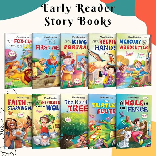 Gift Set for Kids Story Picture Library Pack 1 : Combo of 10 Story Books | Early Learning Picture Story Book Collection, Essenti