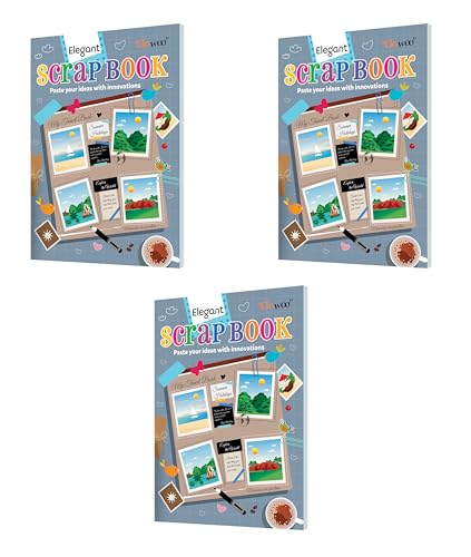 Elegant Scrap Book  32 Pages of Creative Fun, Ideal for Ages 515, Perfect for School Projects, Art & Craft Activities | Pack of 