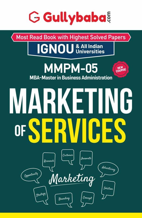 Gullybaba IGNOU MBAMM 3rd Sem MMPM05 Marketing of Services in English