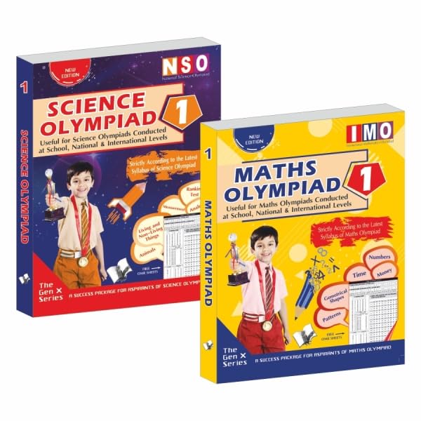 National Science Olympiad  Class 1 + International Maths Olympiad  Class 1 With OMR Sheets