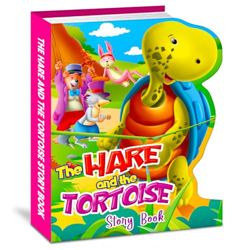 Hello Friend Books My Shaped Story Book: The Hare and the Tortoise  Shaped Story Board Book for Kids