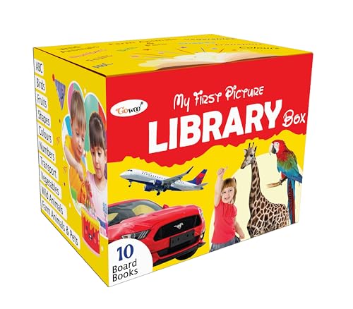 My First Picture Library Box  Yellow Edition : Early learning books for kids, Picture books for preschoolers, Kids board book 