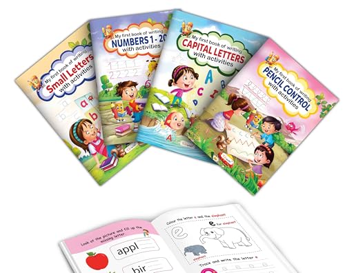 Complete Writing books for Kids with Activities : Writing books for preschool, Educational activity books, Early learning handwr