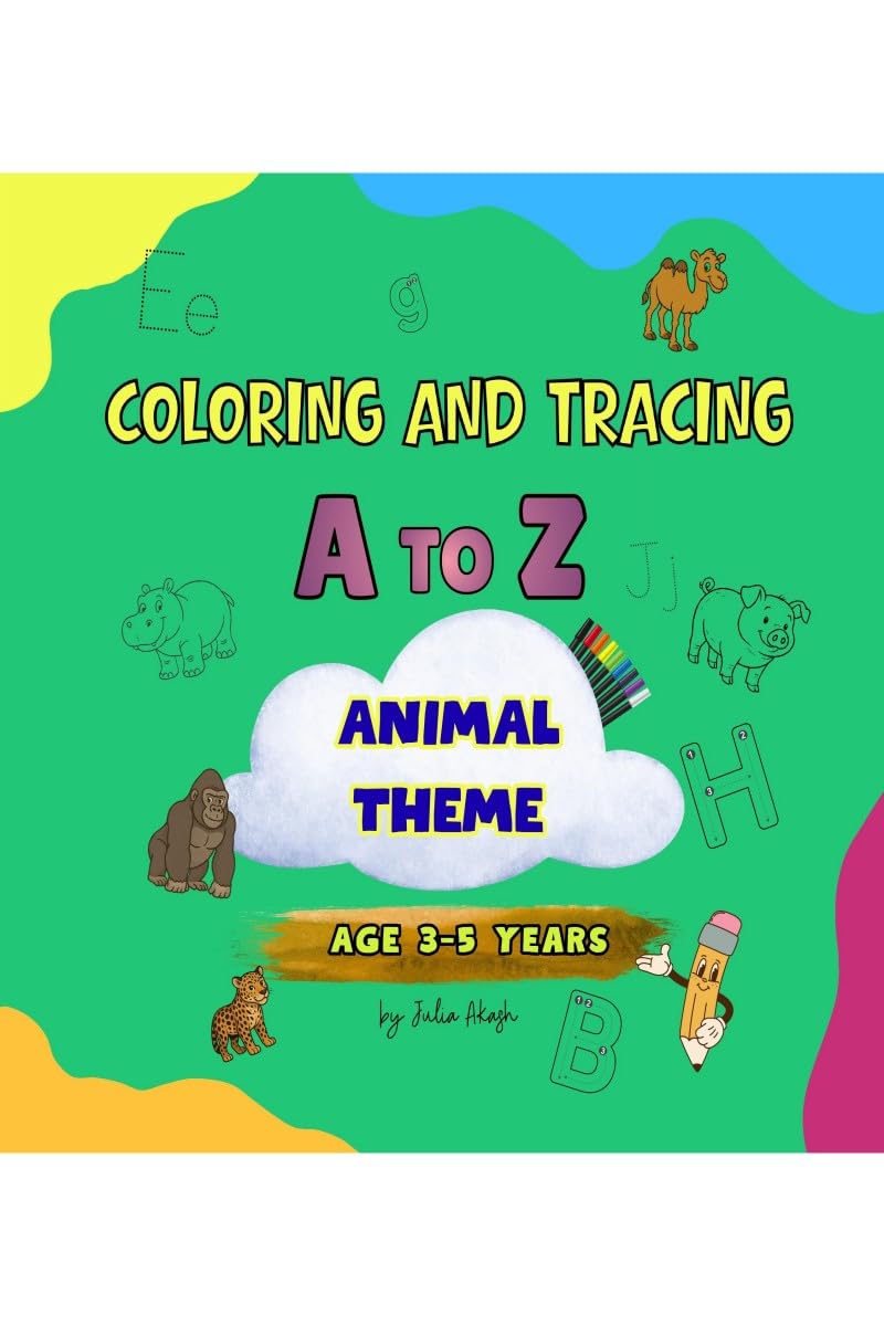 Coloring and Tracing A To Z Animal Theme