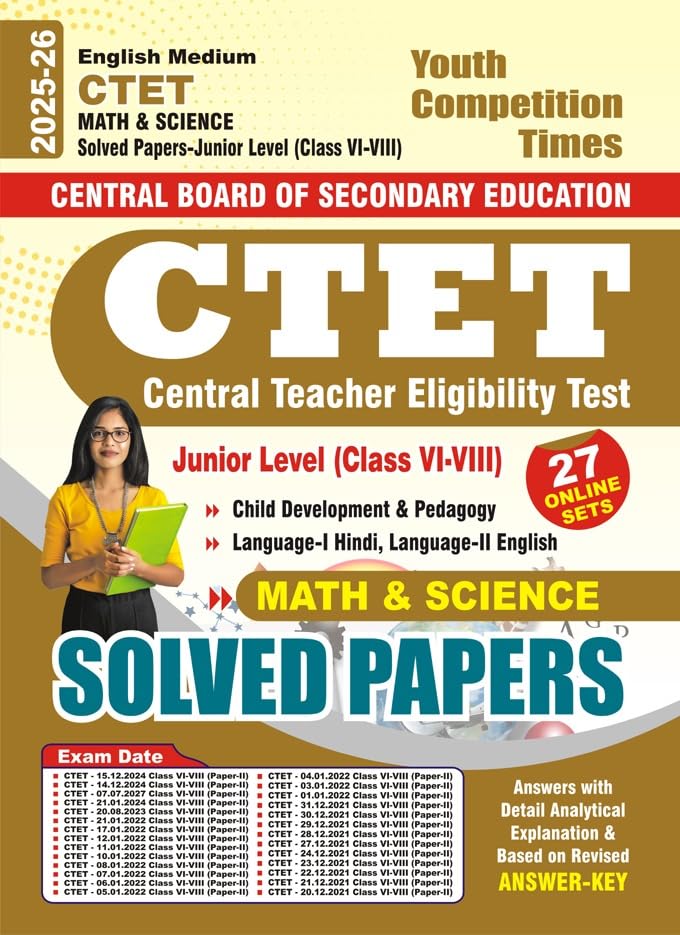 CTET VIVIII Math & Science 27 Solved Papers 202526 English Medium