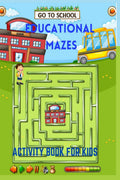 Educational Mazes Activity Book For Kids: Maze Puzzles For Kids Ages 5+