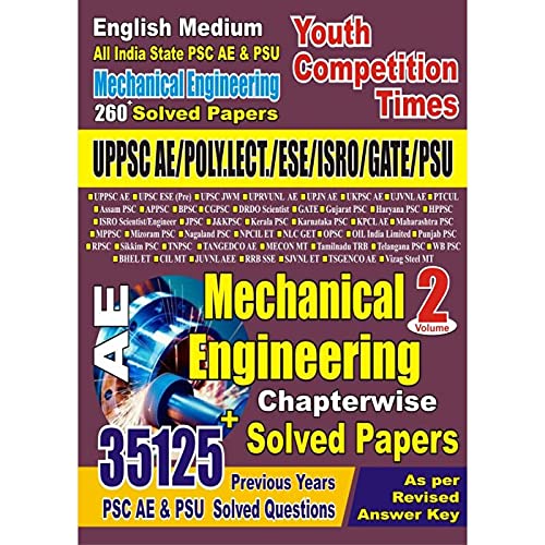English Medium Uppsc ae /polytechnic lect/Ese/gate/isro Mechnical chapterwise solved papers vol 2