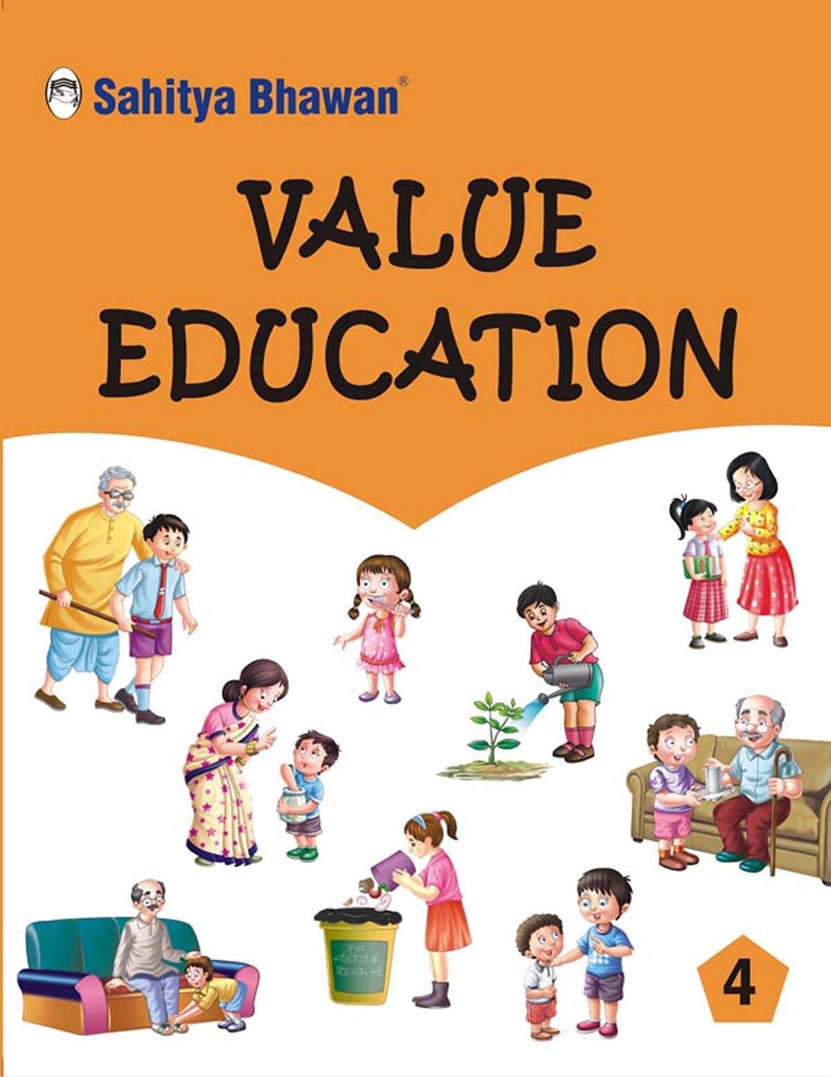 Sahitya Bhawan Value Education book for class 4 based on NCERT with CBSE Values Education kit | Beautifully Illustrated | Moral 