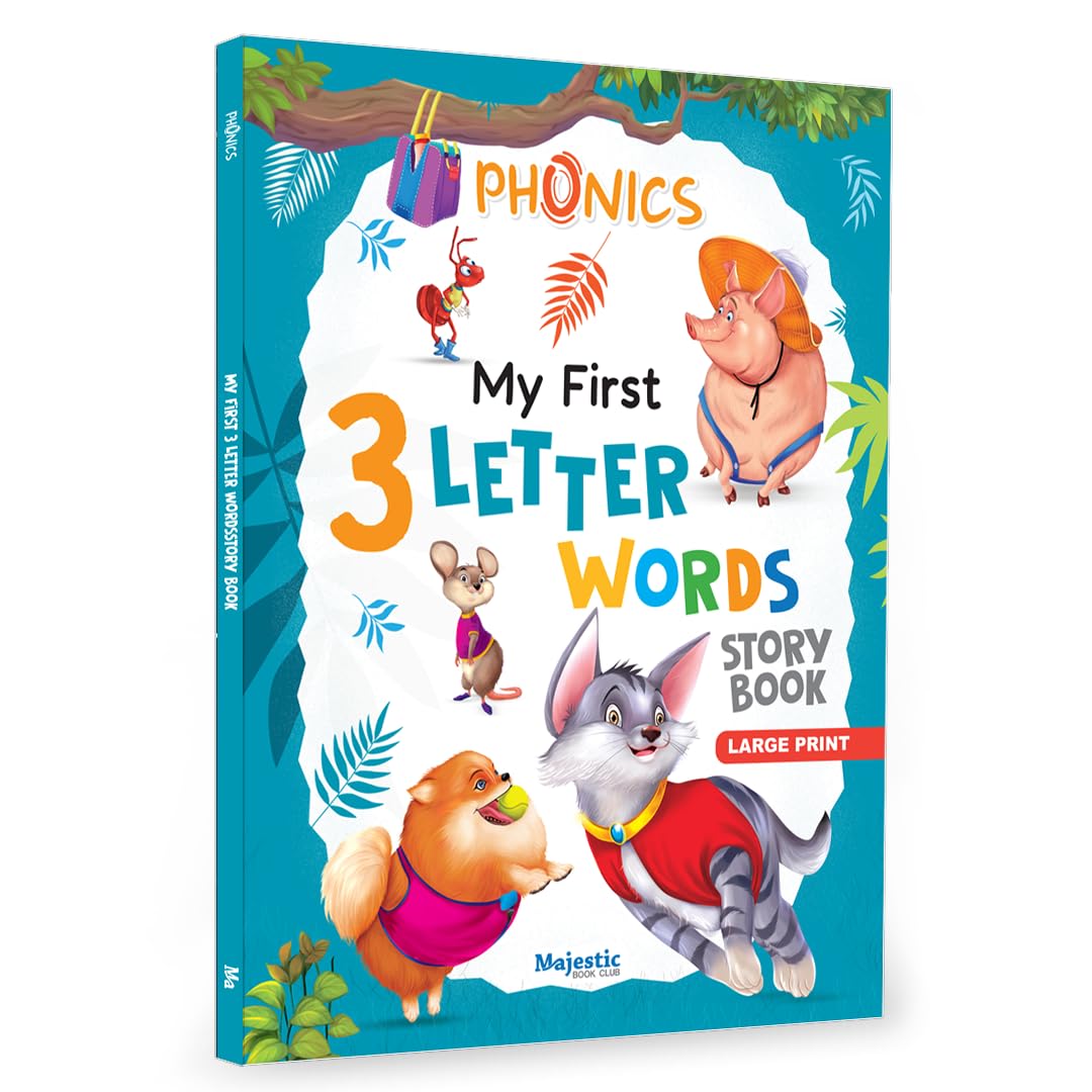 My First Phonics 3Letter Words Story Books For Kids Age 3+ | Fun Learning With Easy Words | Colourful Illustrations I Simple 3