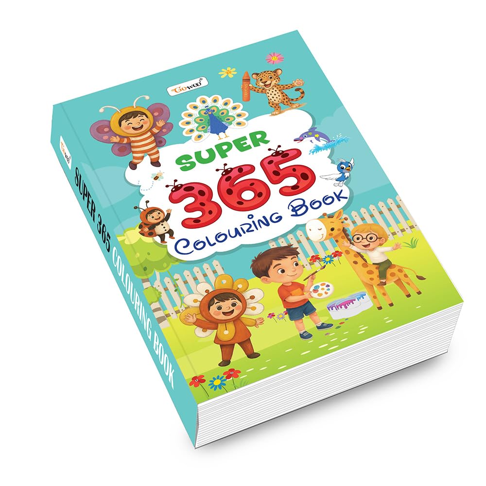 SUPER  365 Colouring Book : Painting and drawing book for kids, creative learning for toddlers, educational colouring book