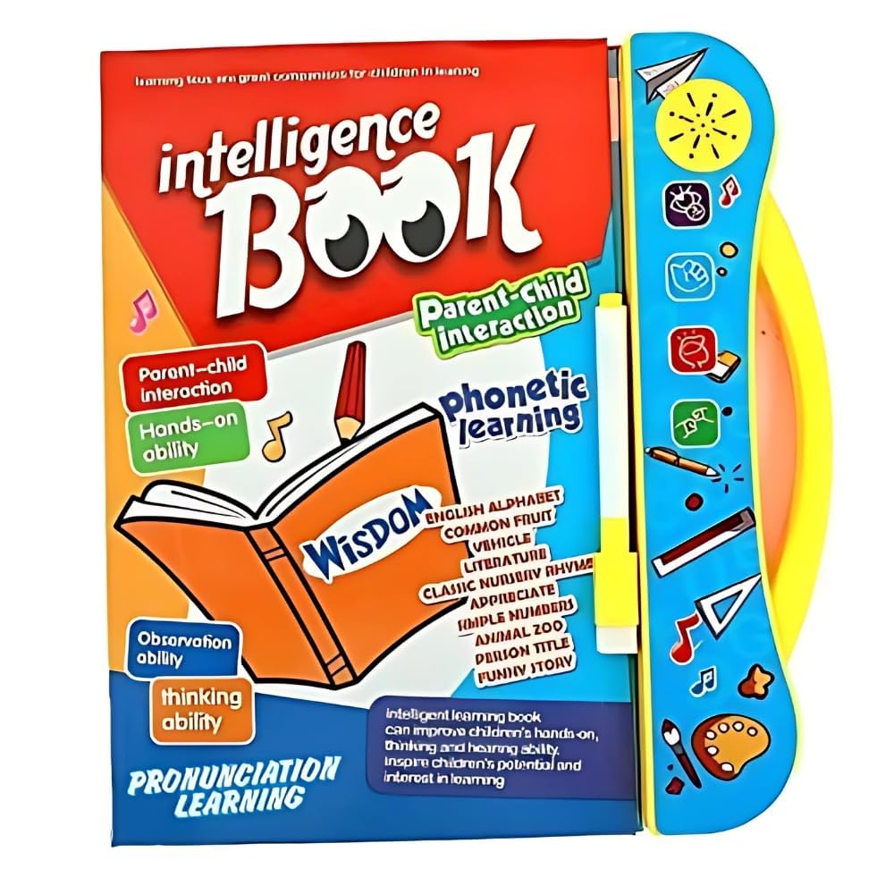 SHNMN Musical Intelligence Learning EBook for Kids | Alphabet, Numbers, Shapes & Phonics Sound | Interactive Talking with Music