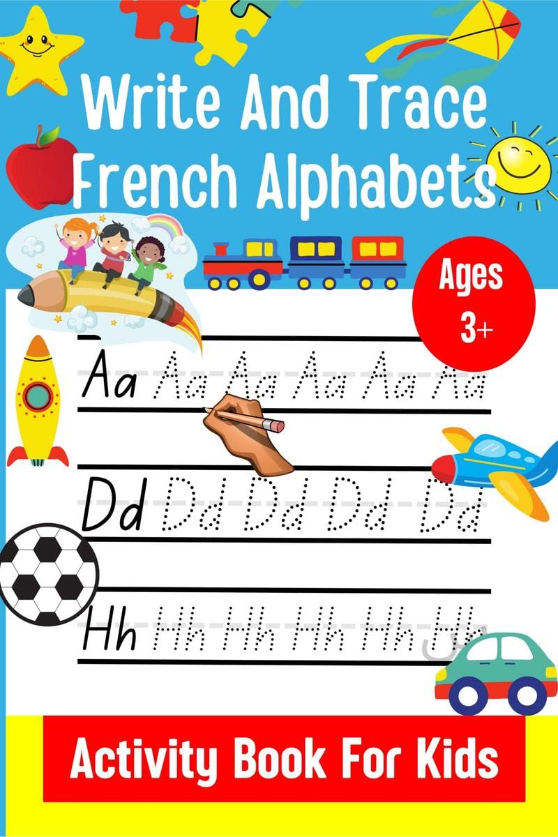 Write And Trace French Alphabets | Activity Book For Kids | Ages 3+
