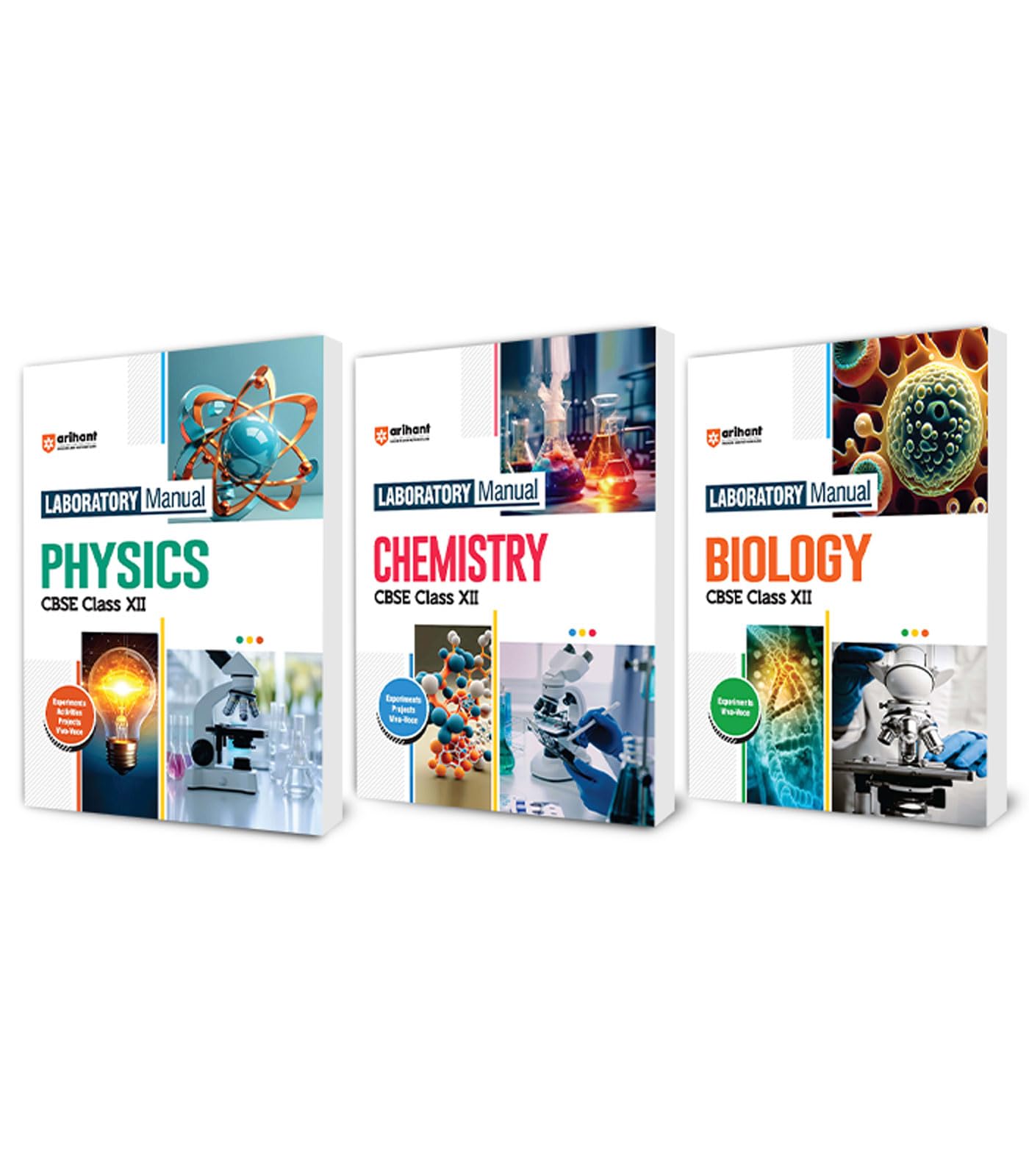 Arihant Laboratory Manual Physics, Chemistry, Biology for CBSE Class 12 (Set of 3) | Experiments, Activities, Projects & VivaVo