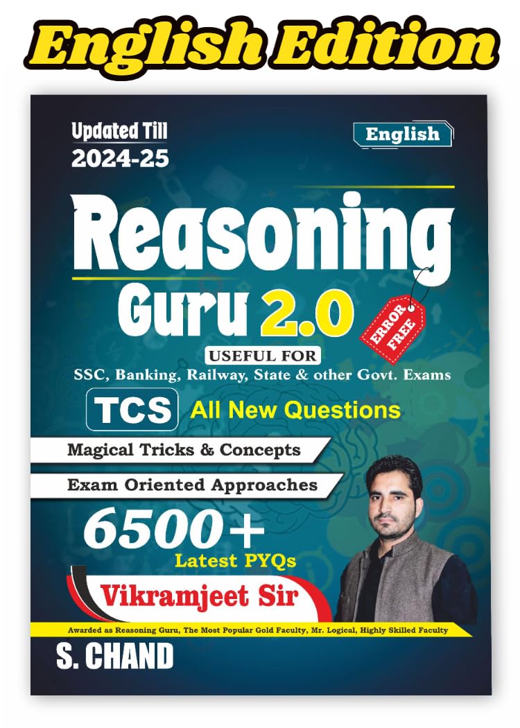 Reasoning Guru 2.0 (in English Medium) Book 2025  2026 for SSC Exam CGL CHSL, Bank, Railway, UPSC & Other Competitive Exams | 6