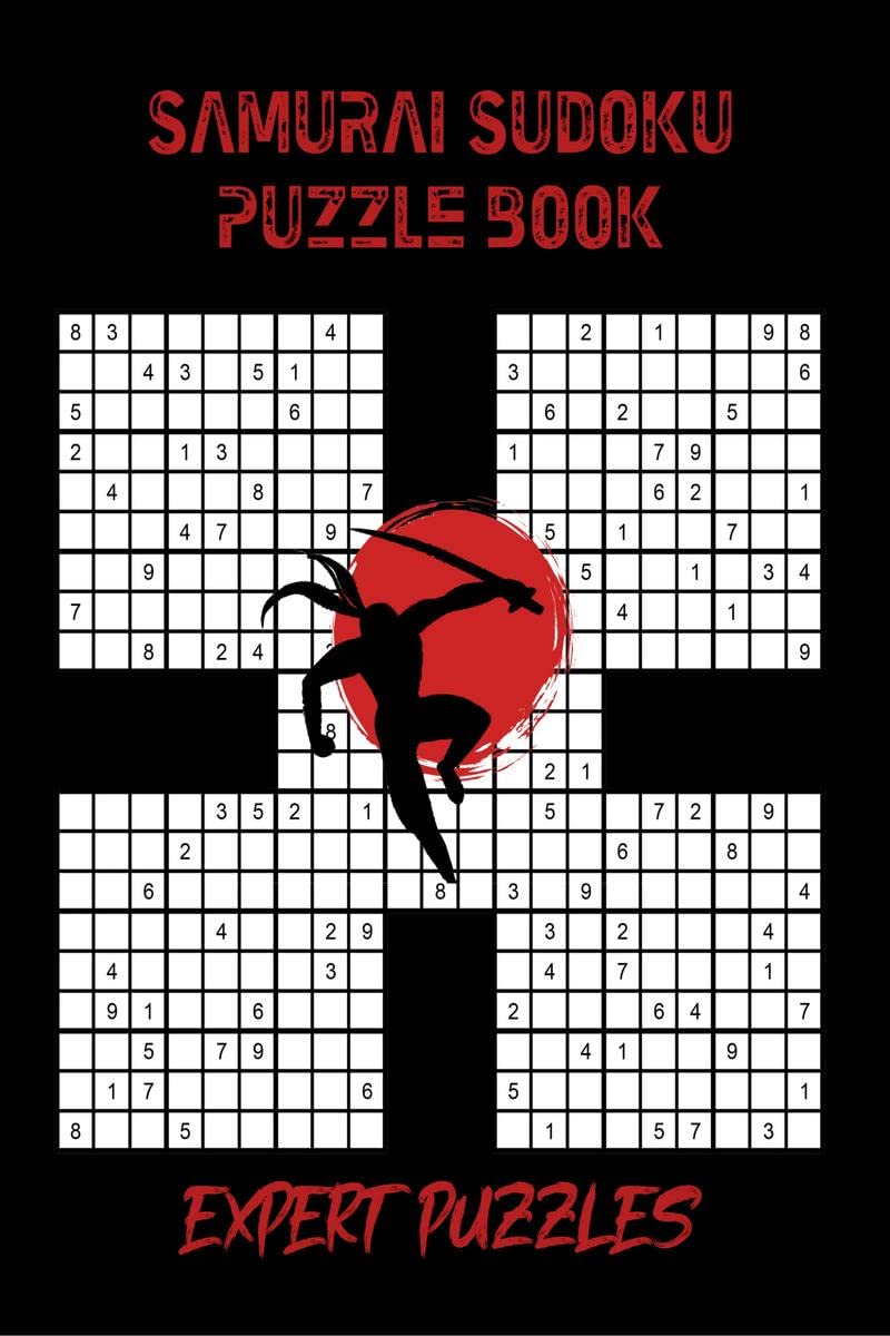 Samurai Sudoku Puzzle Book : 100 Expert Puzzles For Samurai Sudoku Lovers