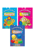 Colouring Books  5 (Set Of 3 Books)  Rangoli, Toys, Shapes