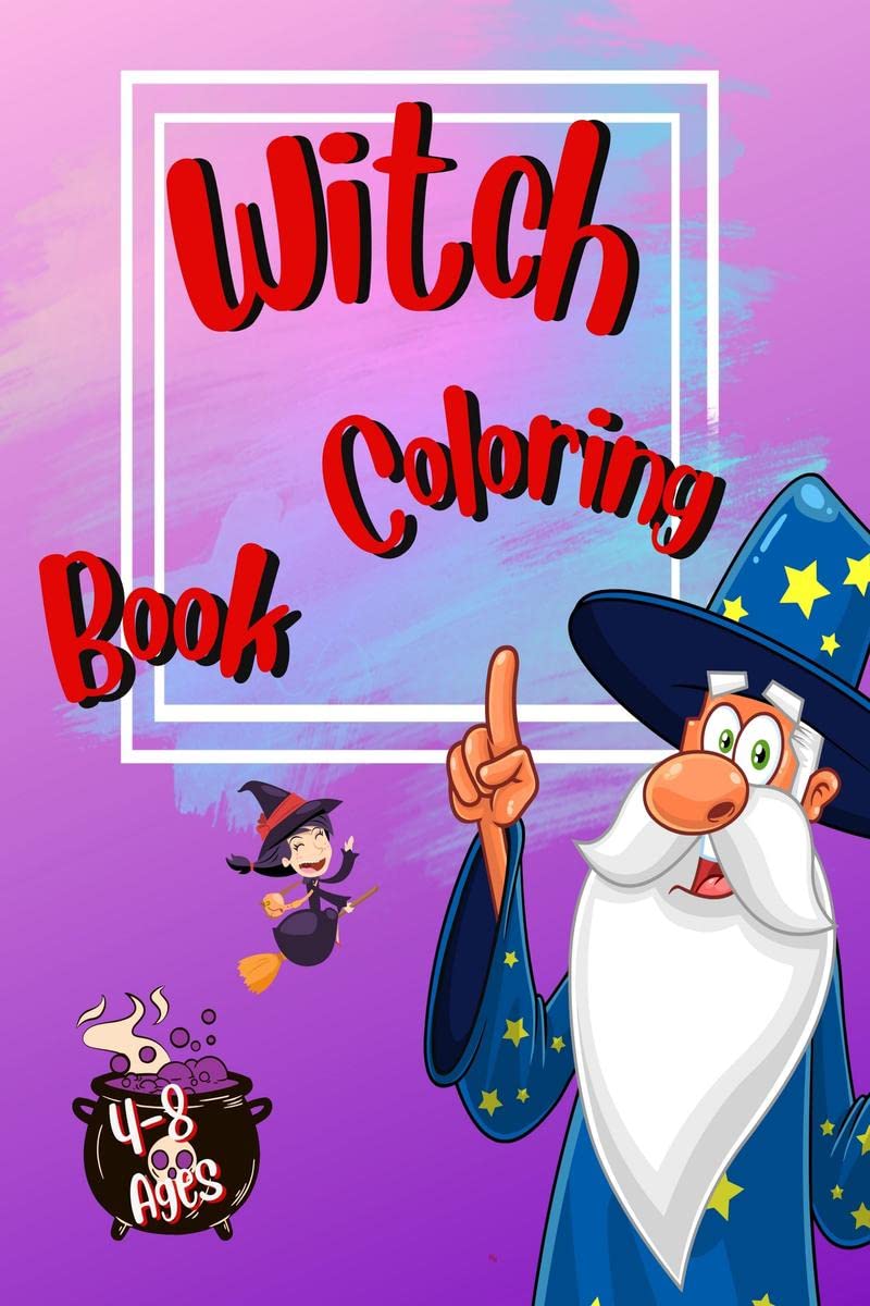 Witch Coloring Book 48 Ages : Cute Coloring Book for Kids