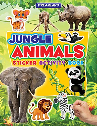 Sticker Activity Book  Jungle Animals | Fun & Educational Activity Book for Kids Ages 36 | Colourful Animal Stickers, Creative 