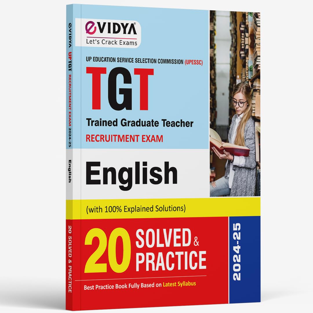 Evidya Tgt English Recruitment Exam 20 Solved & Practice Sets With 100% Explained Solutions  Uttar Pradesh Secondary Education 