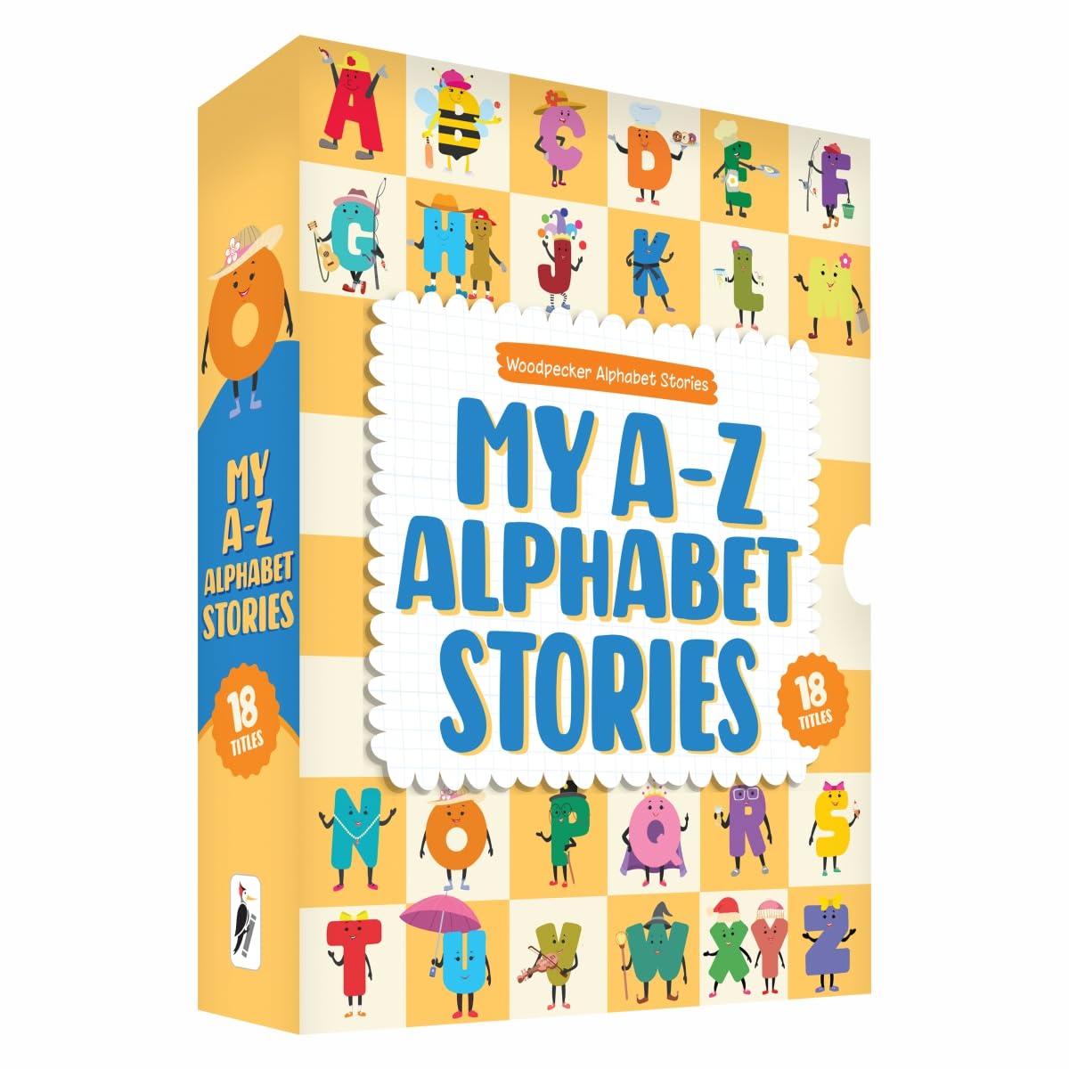 My AZ Alphbet Stories Reading Library for Children (Boxset of 18 Books): AZ Phonics Readers with Sight Words, Rhymes & Fun Sto