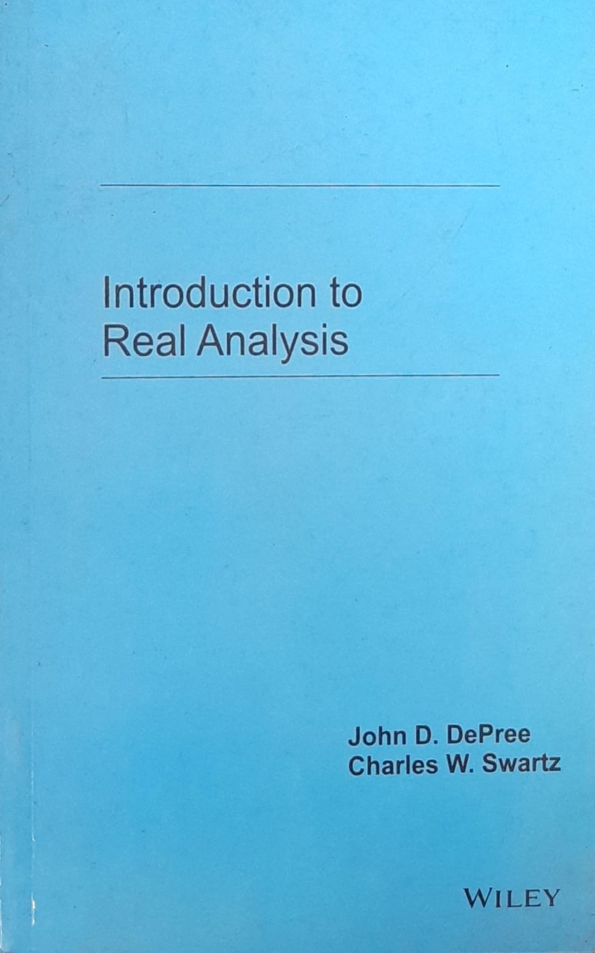 INTRODUCTION TO REAL ANALYSIS