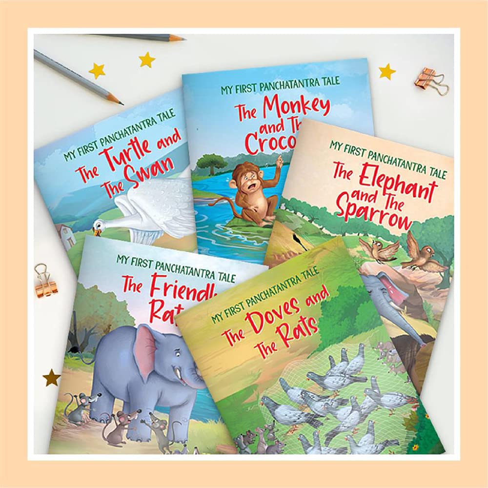 Panchatantra Story (Set Of 5 Books)  Colourful Story Books For Kids  Animal Tales From Ancient India  The Turtle And The Swan