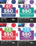 Combo (Set Of 4 Books) 73 TopicWise Ssc Mathematics, English, Reasoning Ability & General Awareness Previous Year Solved Papers
