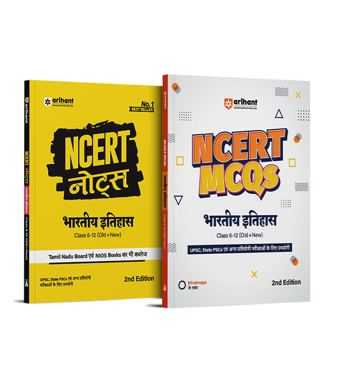 Arihant NCERT Notes & MCQs Indian History Combo (Class 612 Old & New) | Theory + Objective Questions, Mind Maps, UPSC & State P