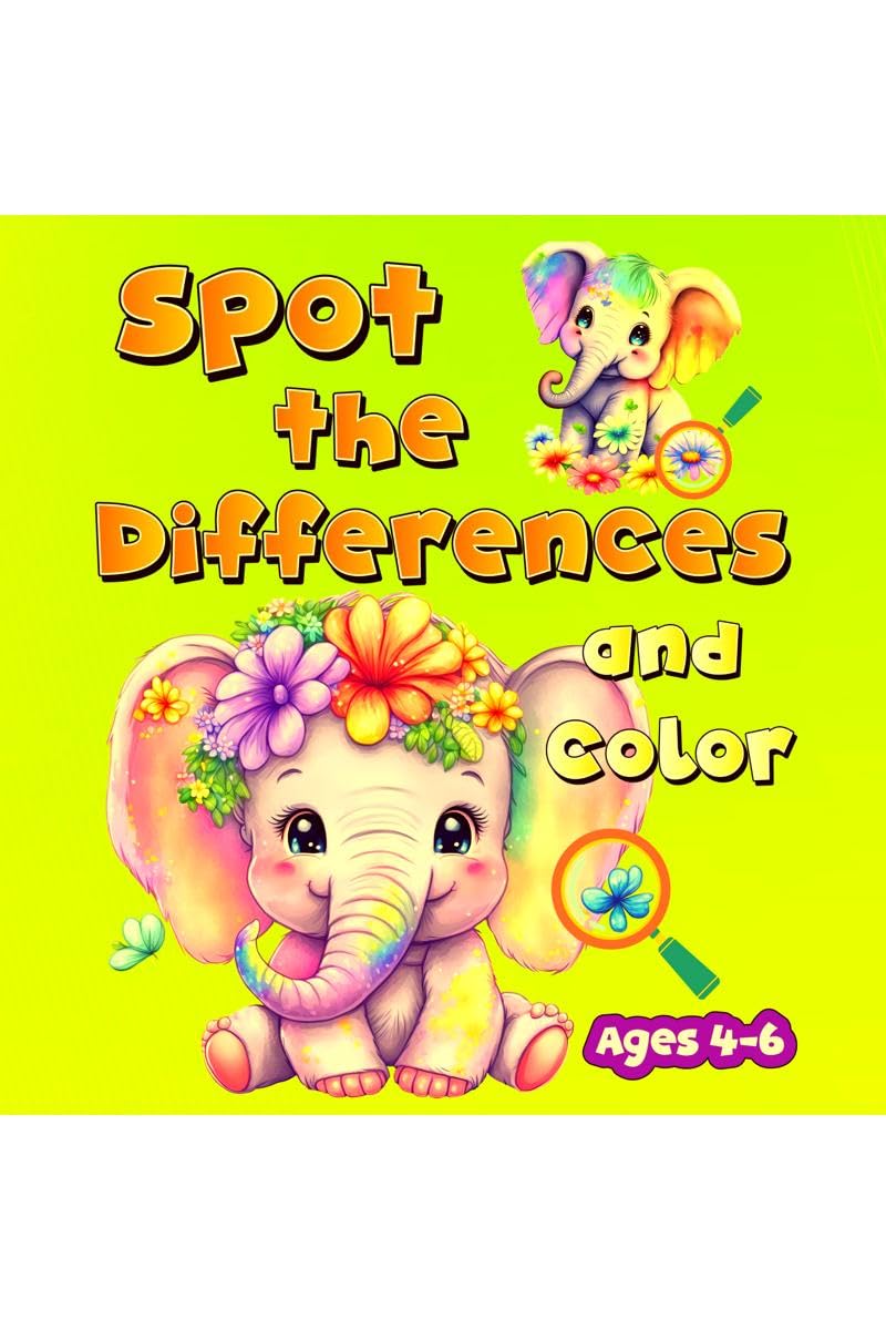 Spot the differences and Color : Activity book for children ages 46, with coloring and differencefinding pages of animal, bird