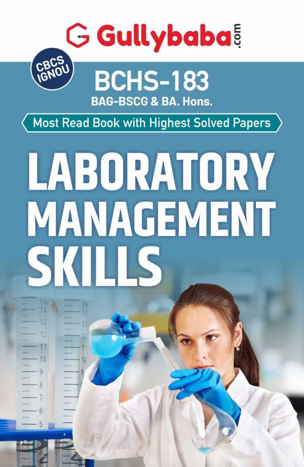 Gullybaba IGNOU BAEGH 3rd Sem BCHS183 Laboratory Management Skills in English  Latest Edition IGNOU Help Book with Solved Prev