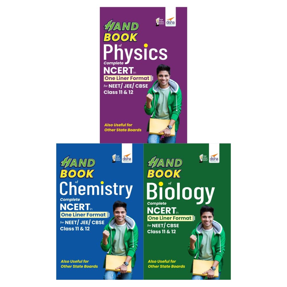 Combo Of Handbooks Of Physics, Chemistry & Biology For Neet/ Cbse Class 11 & 12  Complete Ncert In One Liner Format | Extract O