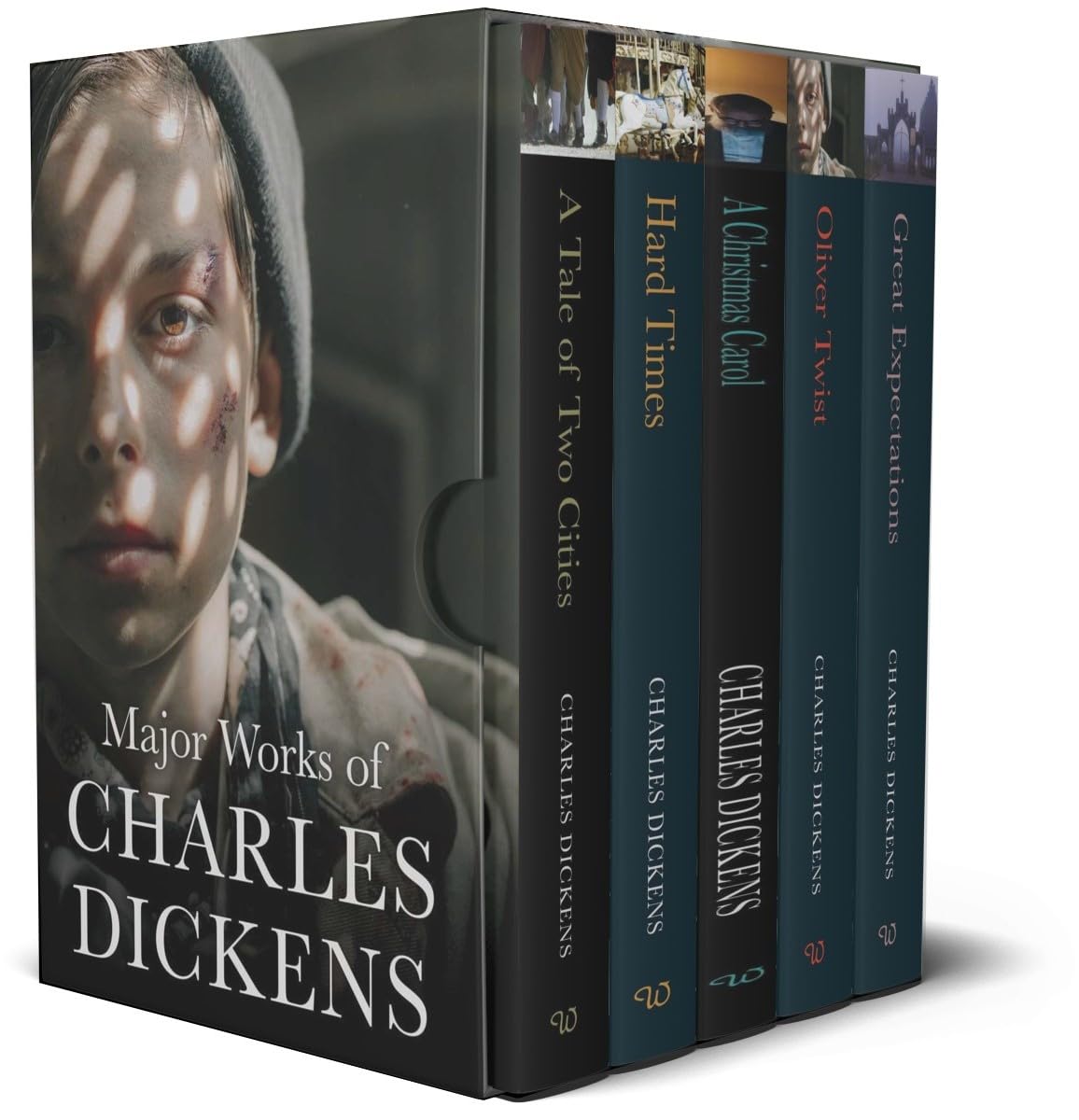 Major Works of Charles Dickens 5 Books Collection Boxed Set (Great Expectations, A Tale of Two Cities, A Christmas Carol, Hard T