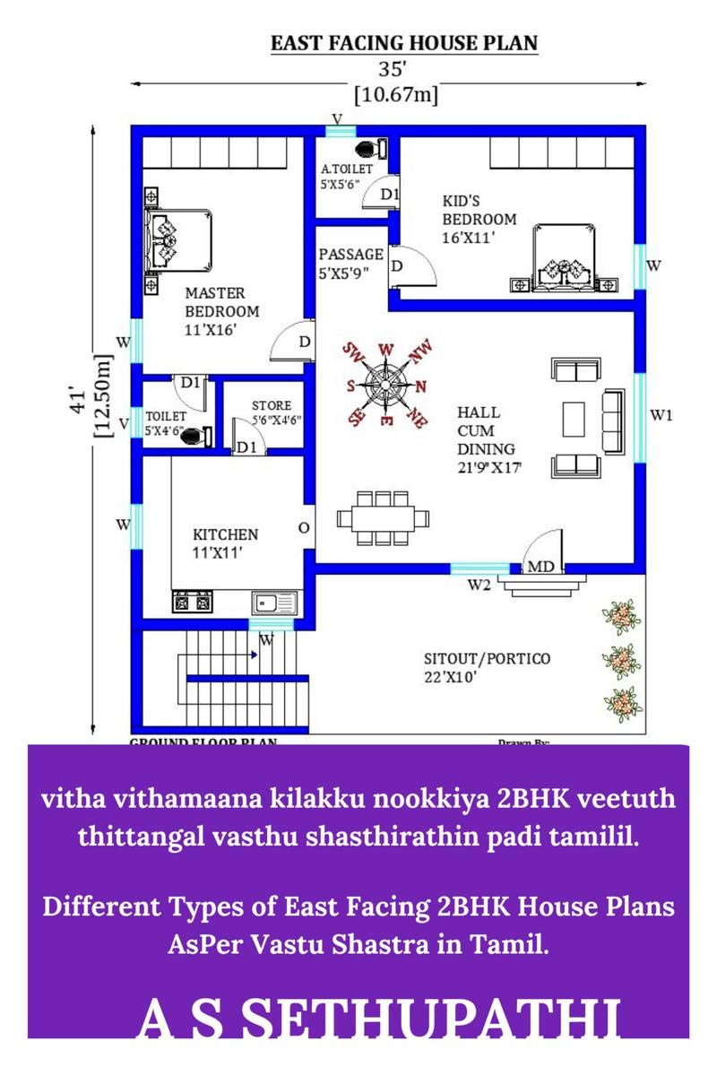 Vitha Vithamaana Kilakku Nookkiya 2Bhk Veetuth Thittangal Vasthu Shasthirathin Padi Tamilil. /     2Bhk      . : Different Types