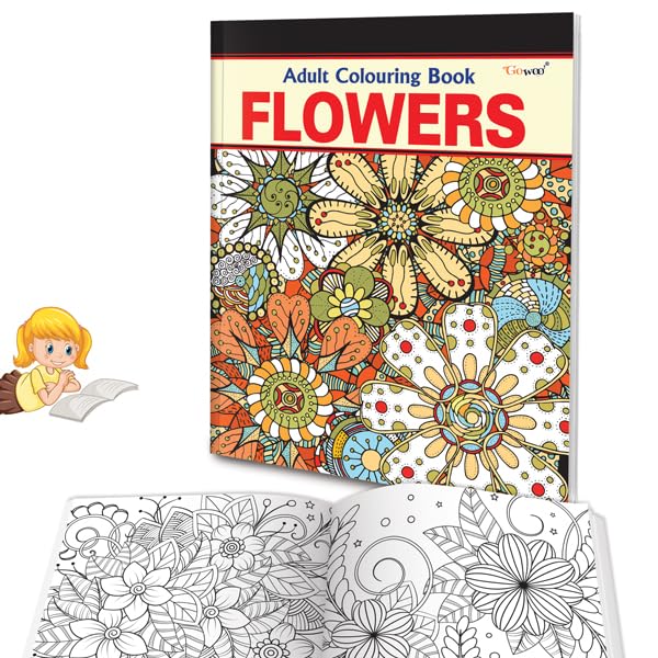 Flowers  Adult Colouring Book : Coloring book for relaxation, Creative designs for adults, Mindful coloring pages, Colouring bo