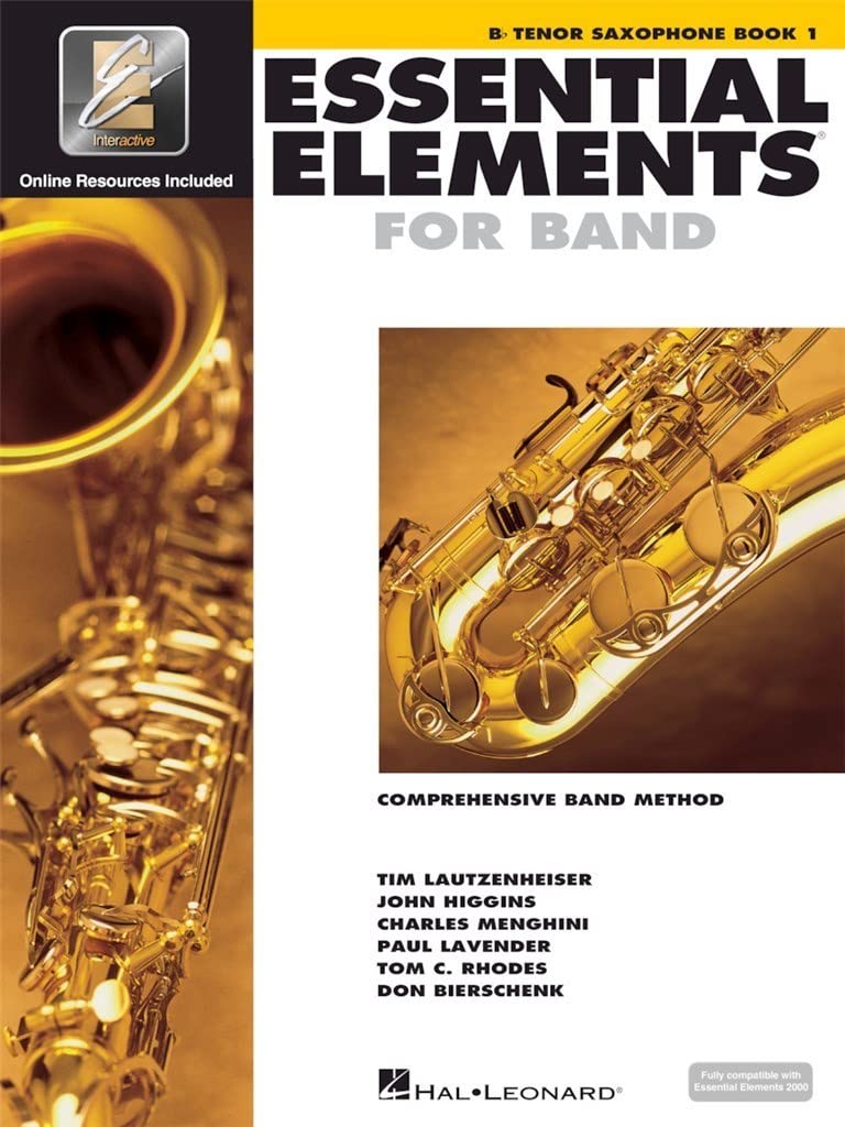 Essential Elements for Band  Bb Tenor Saxophone Book 1 with EEi  Beginner Saxophone Method Book  Includes Online Audio and Inte