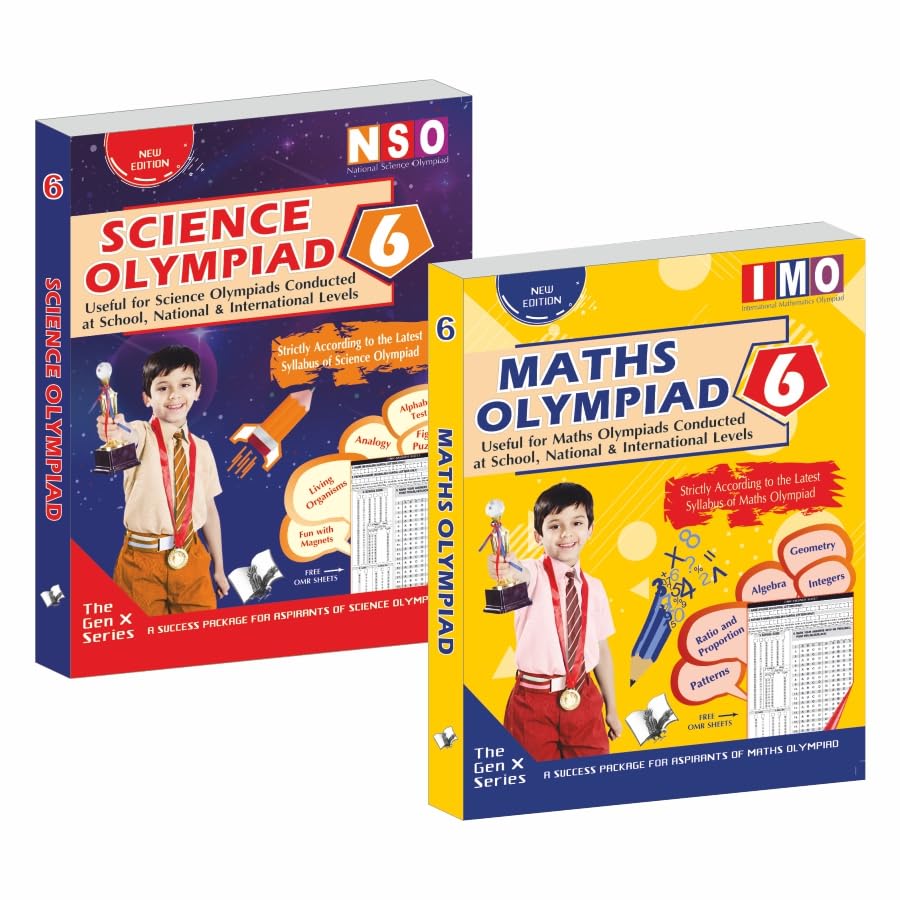 National Science Olympiad  Class 6 + International Maths Olympiad  Class 6 With OMR Sheets