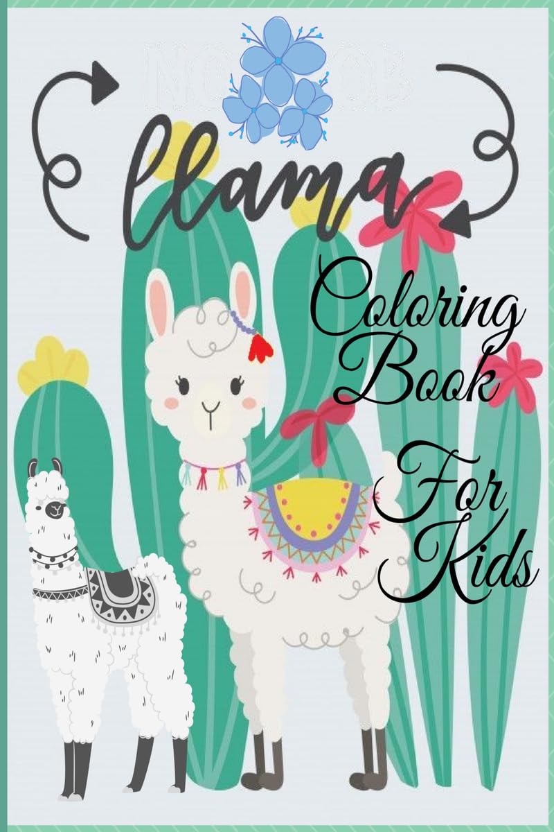 Llama Coloring Book For Kids : Funny And Cute Llama Coloring Pages For Girls