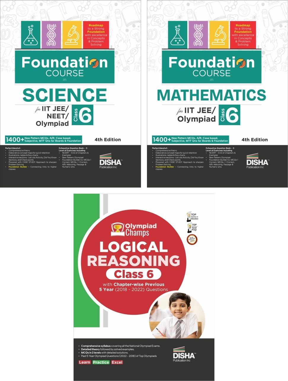 Foundation Course In Science, Mathematics & Logical Reasoning Class 6 For IitJee/ Neet/ Olympiad  4Th Edition