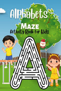 Alphabets Maze Activity Book for Kids : Christmas Theme, Learning with Fun, Maze Game, Pages 50
