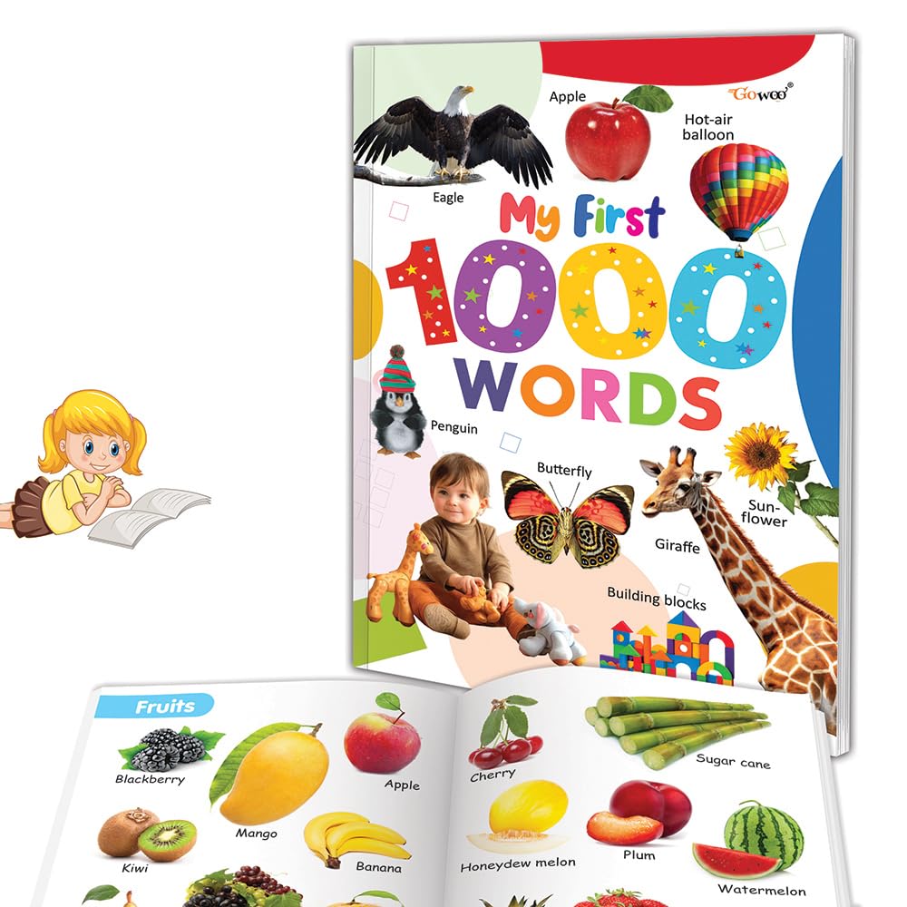 My First 1000 Words : Early Learning Educational Book for Kids with Pictures, Vocabulary Builder for Toddlers and Preschoolers a