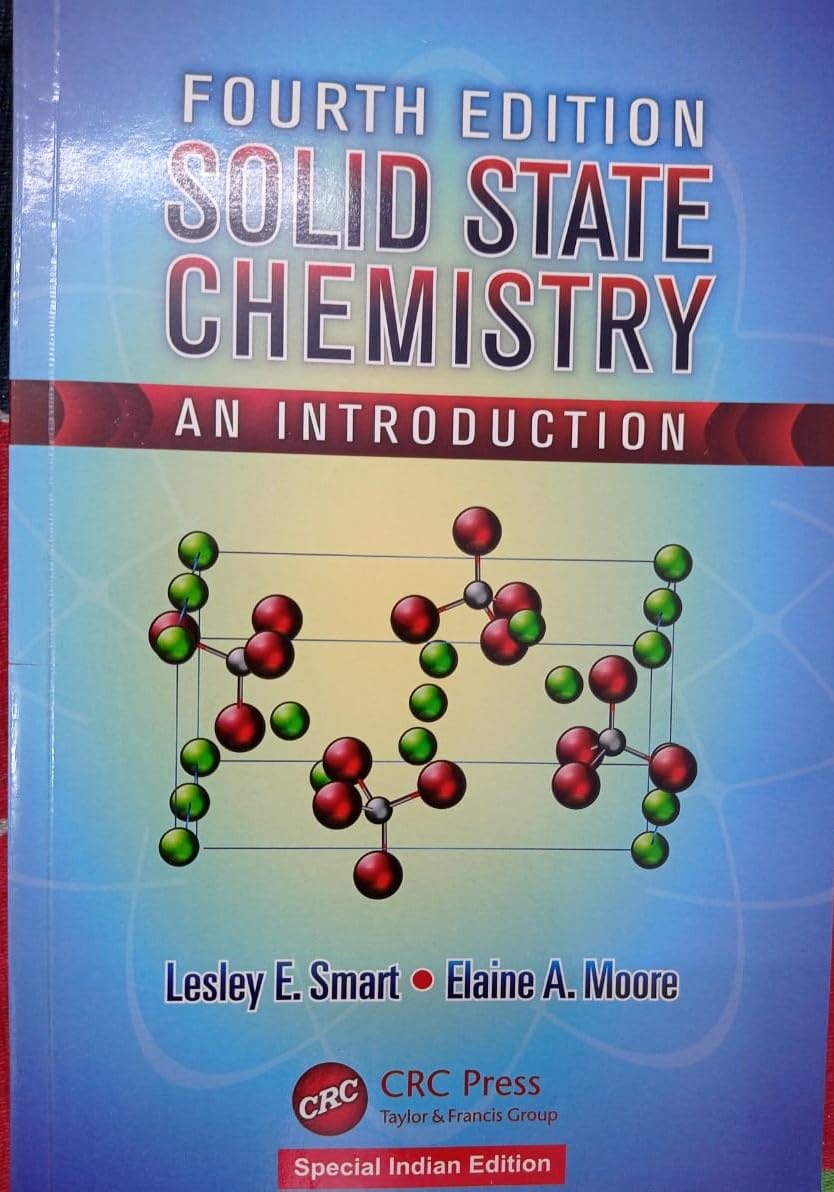 SOLID STATE CHEMISTRY AN INTRODUCTION 4ED (SIE) (PB 2019)