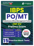 Ibps Bank Po / Mt Prelims Exam 2024 Common Recruitment Process  Crp Xiv | 15 FullLength Mock Tests ( Solved 1500+ Questions) W