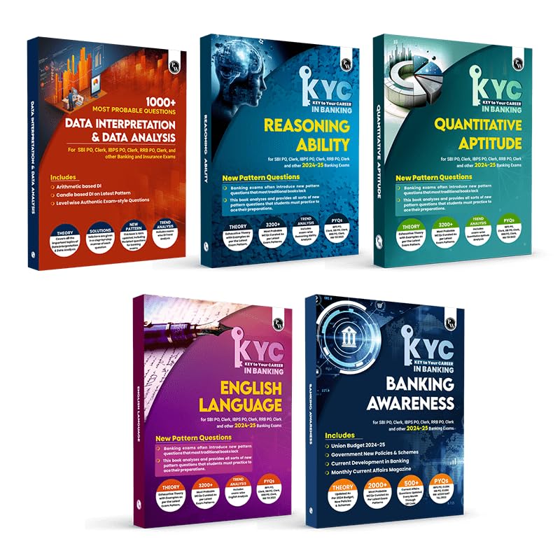 PW Data Interpretation & Data Analysis, Reasoning Ability, Quantitative Aptitude, English Language, Banking Awareness Combo Set 