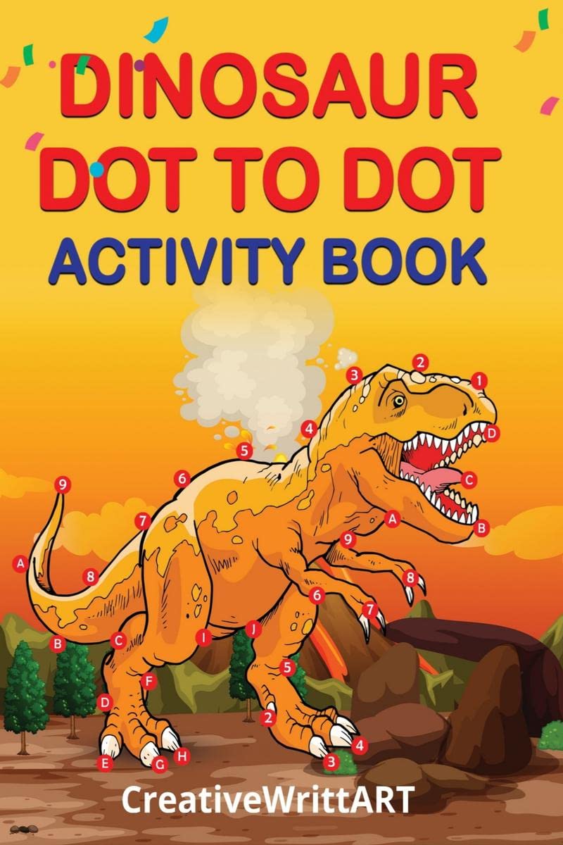 Dinosaur Dot To Dot Activity Book : Dot To Dot Books For Kids Ages 48 | Connect The Dots